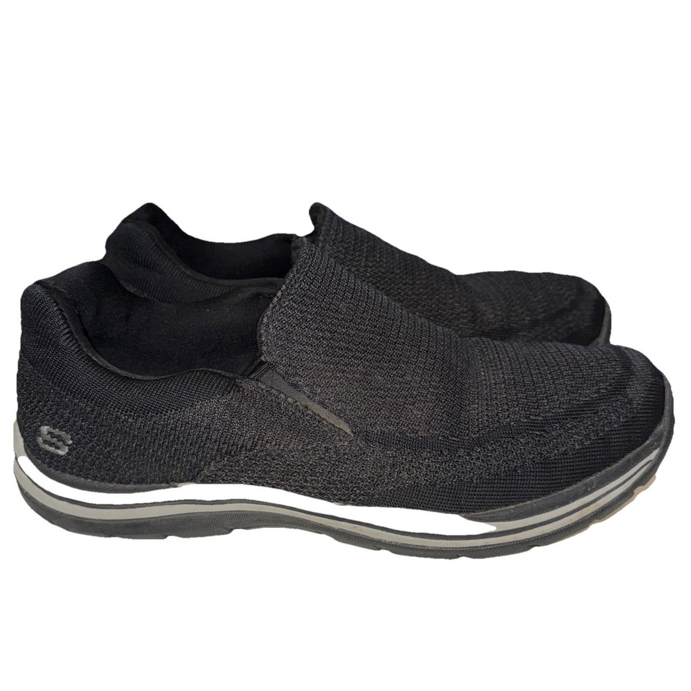SKECHERS Mens Relaxed Fit Air-cooled Expected Gomel Slip‎ on sneakers Blk 9.5